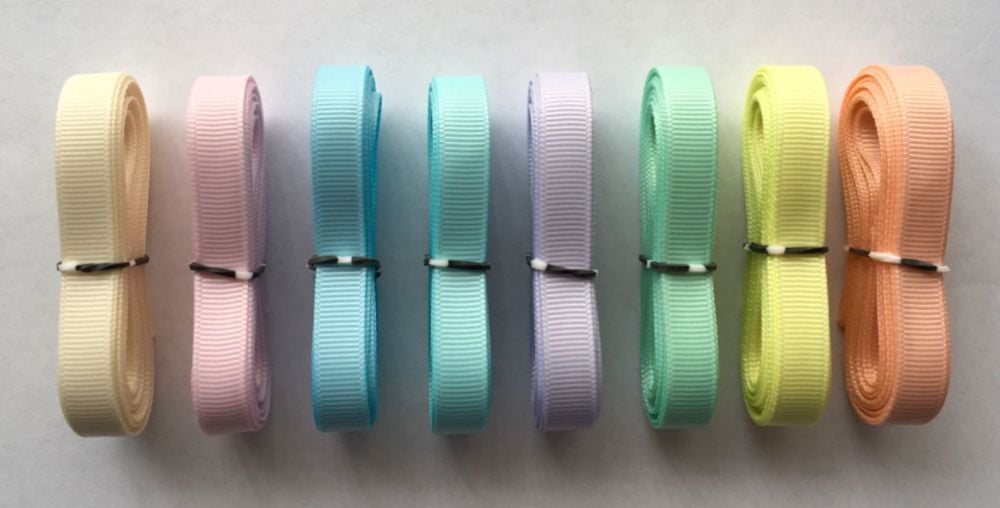 3/8" Pastel Ribbon Bundle - 24 metres