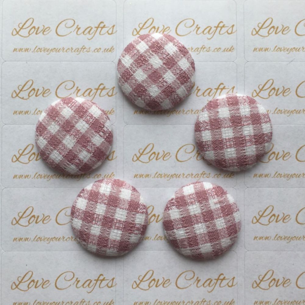 Fabric Centre - Dusky Pink Large Check