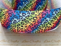 Rainbow Leopard Grosgrain Ribbon