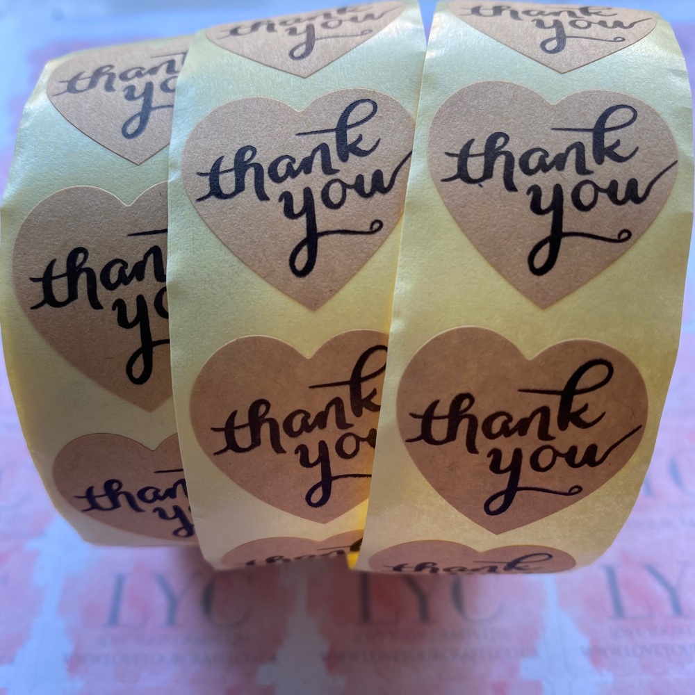 Roll of Thank You Stickers -  design 4