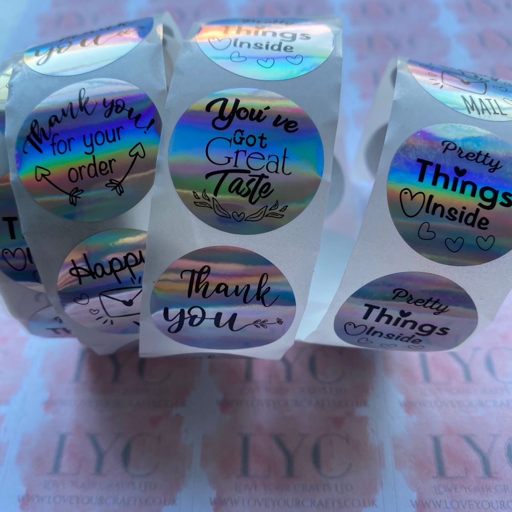 Roll of Thank You Stickers -  design 5