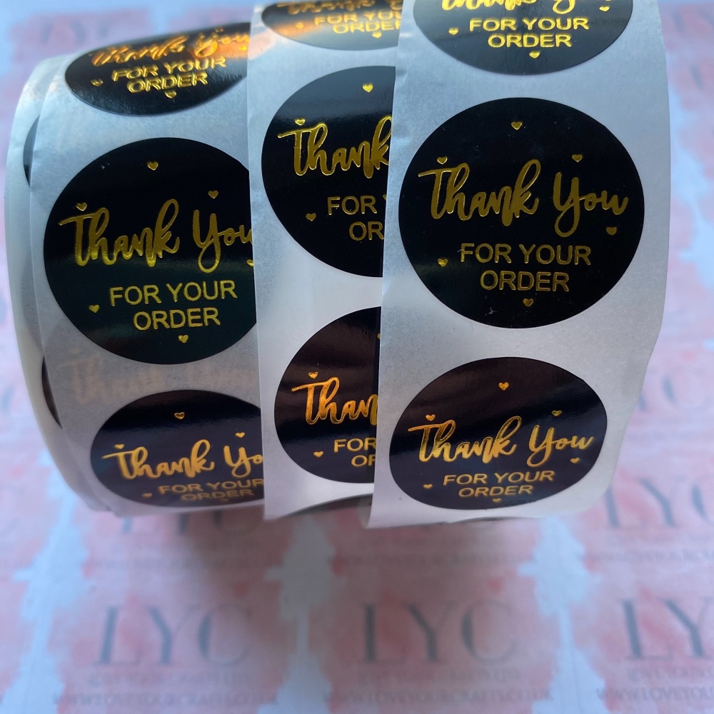 Roll of Thank You Stickers -  design 8