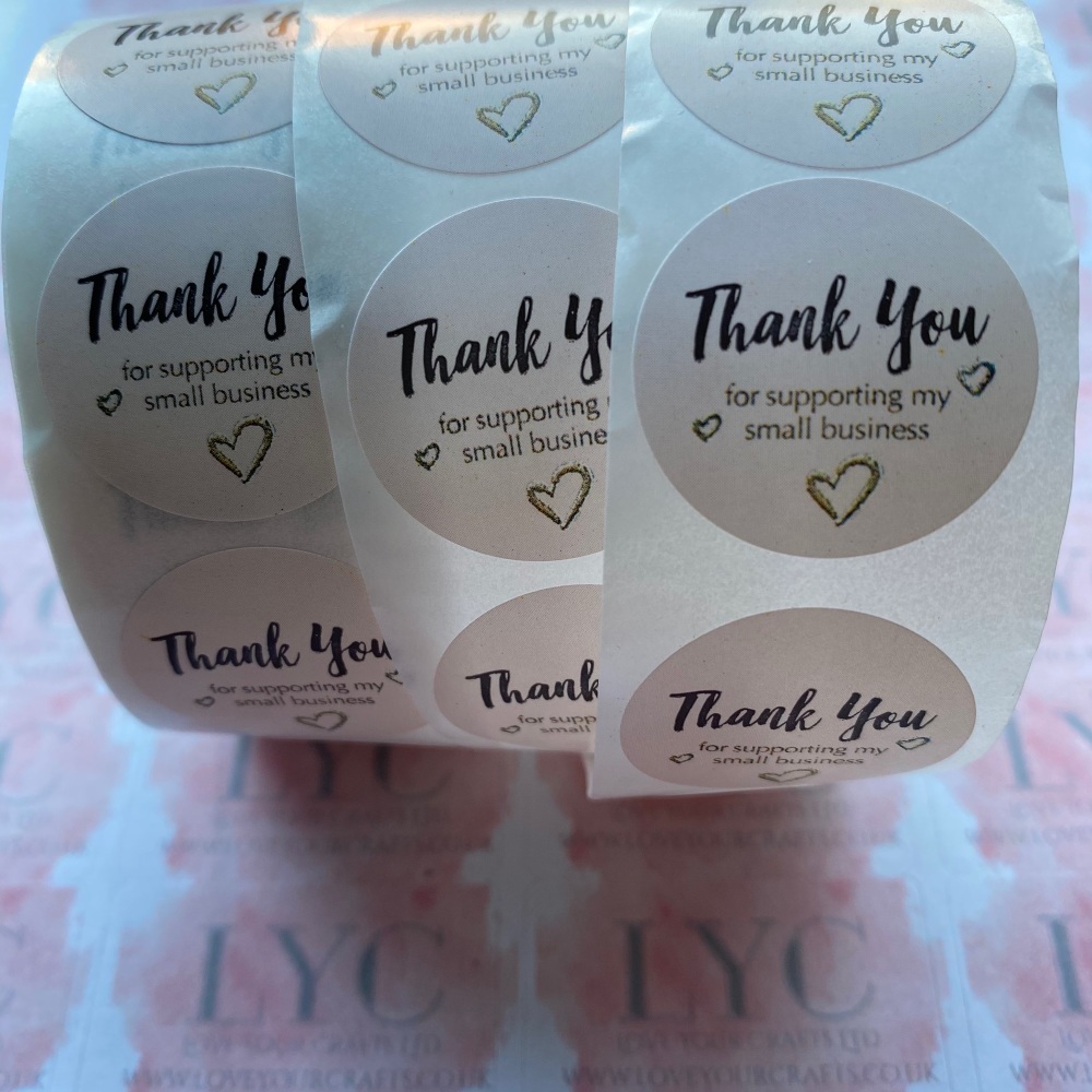 Roll of Thank You Stickers -  design 10