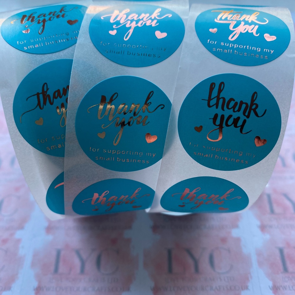 Roll of Thank You Stickers -  design 12