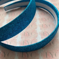 Blue Glitter Wide Headband