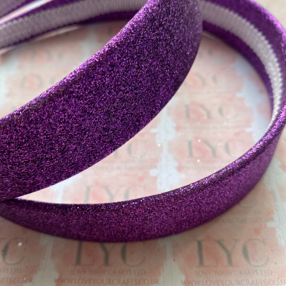 Purple Glitter Wide Headband