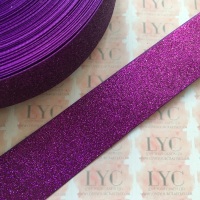1.5" #465 Purple Glitter Grosgrain Ribbon