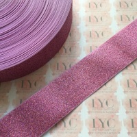 1.5" Pinky Purple Glitter Grosgrain Ribbon