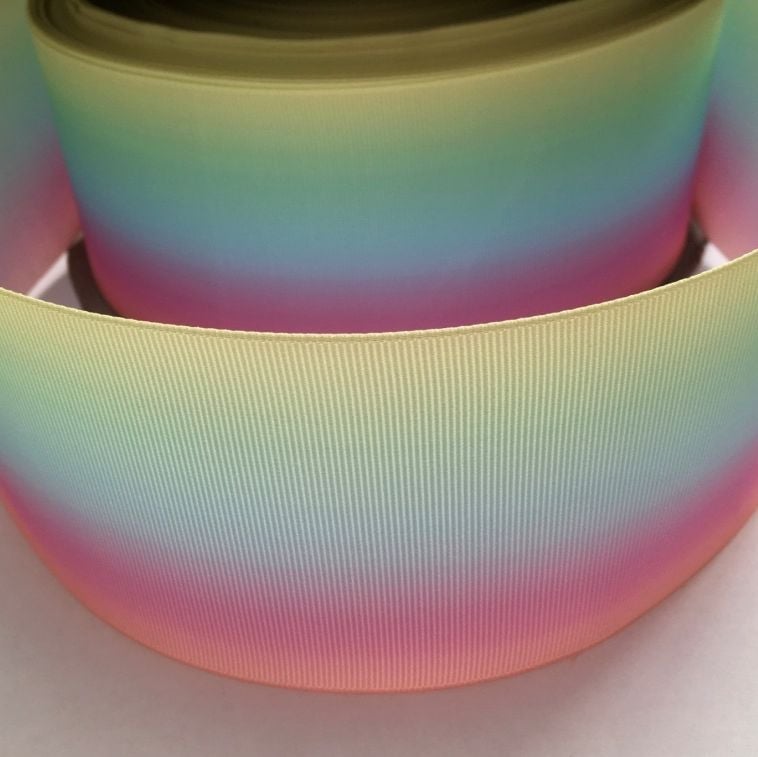 * SALE * 3" NEW Rainbow Ombre Grosgrain Ribbon