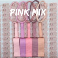 3/8" & 1" Ribbon & Dainties Bundle - Pink Mix