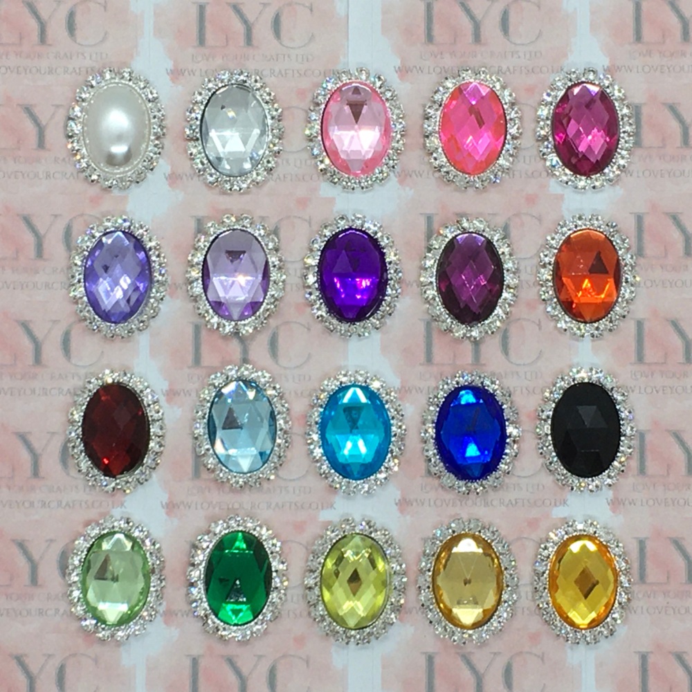 Acrylic Oval Bling Centre