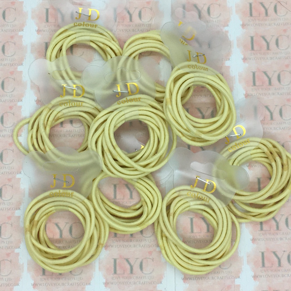 10 Pack Thin Hair Bobbles - Baby Maize