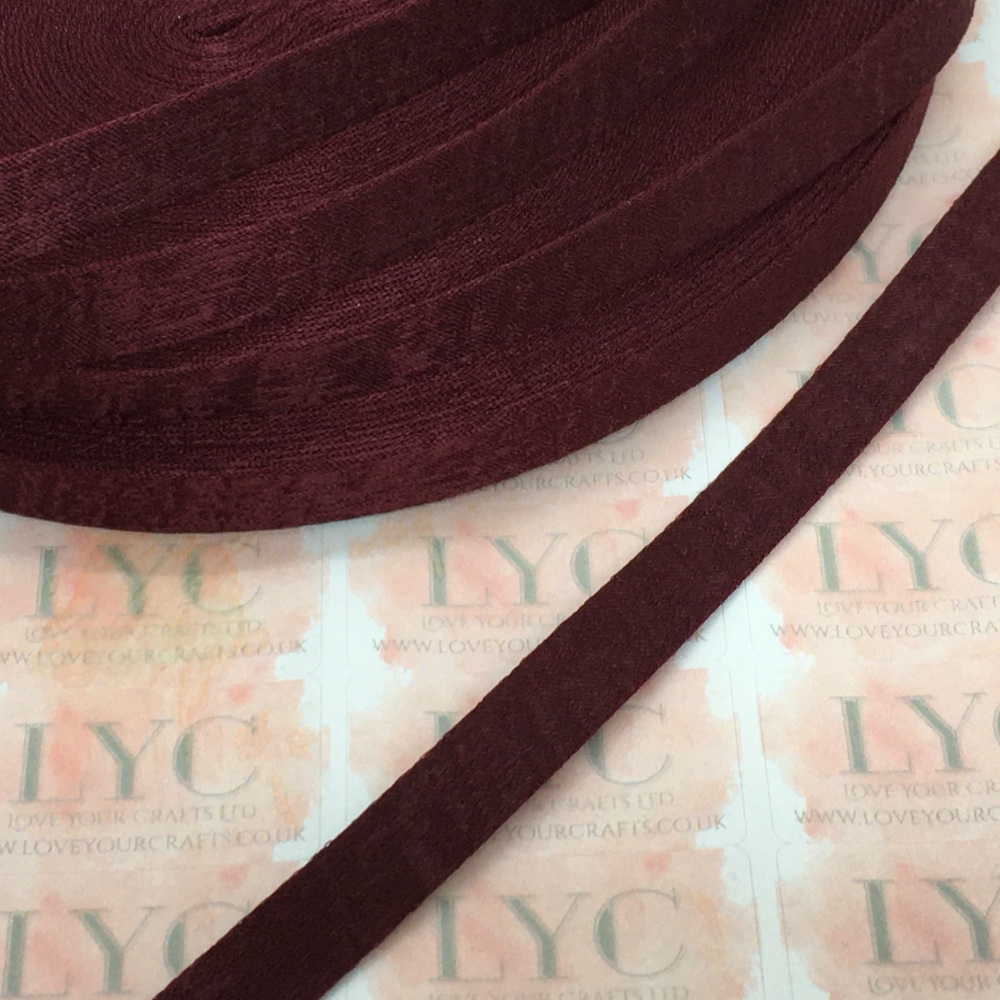 3/8" Burgundy Fabric Ribbon