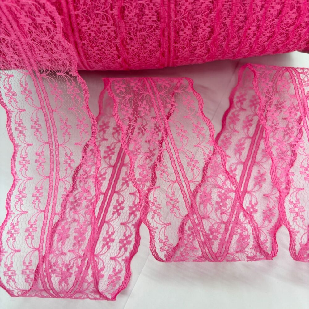 NEW 40mm Hot Pink Lace