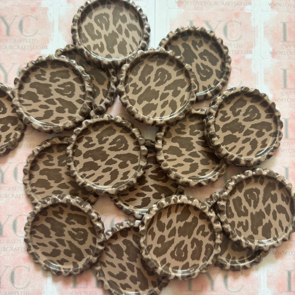 * SALE * 'Leopard Print' Metal Bottle Cap