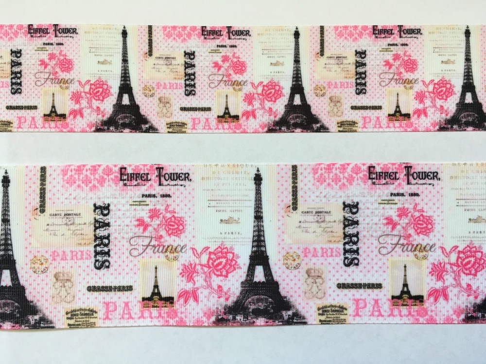 * SALE * 3" Pink Paris Grosgrain Ribbon