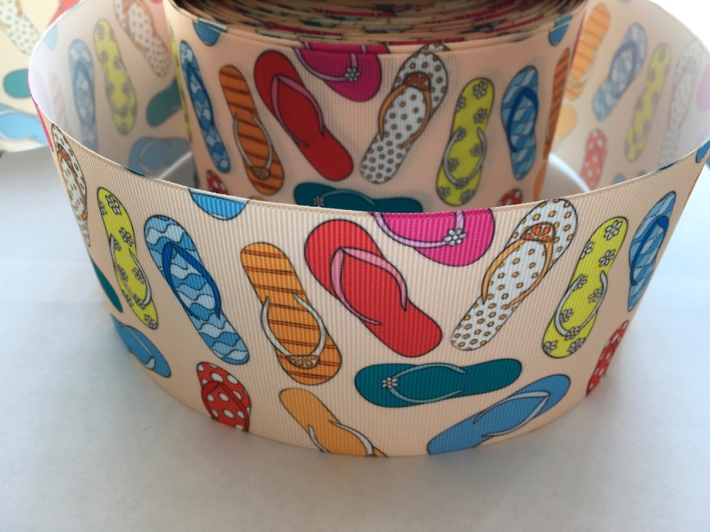 * SALE * 3" Flip Flop Grosgrain Ribbon