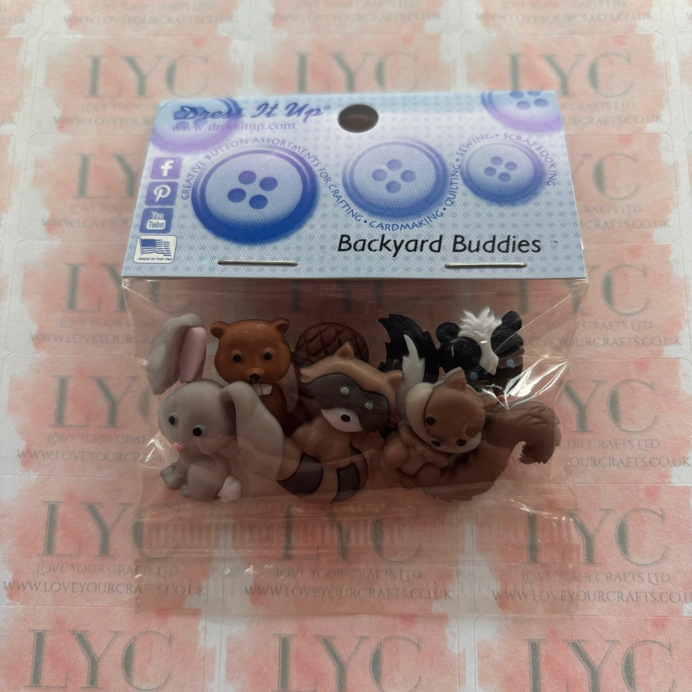 Dress It Up Buttons: Backyard Buddies