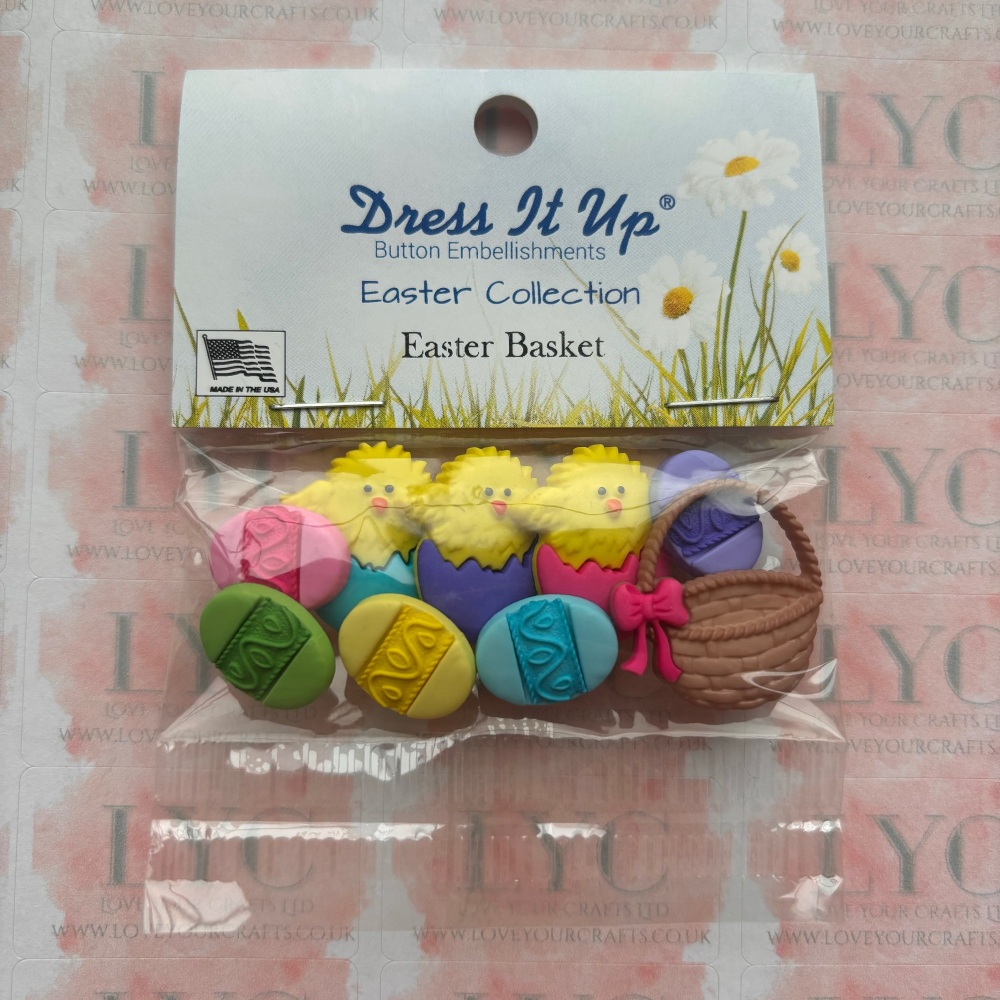 Dress It Up Buttons: Easter Basket