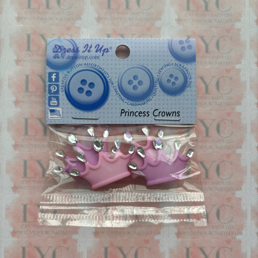 Dress It Up Buttons: Princess Crowns