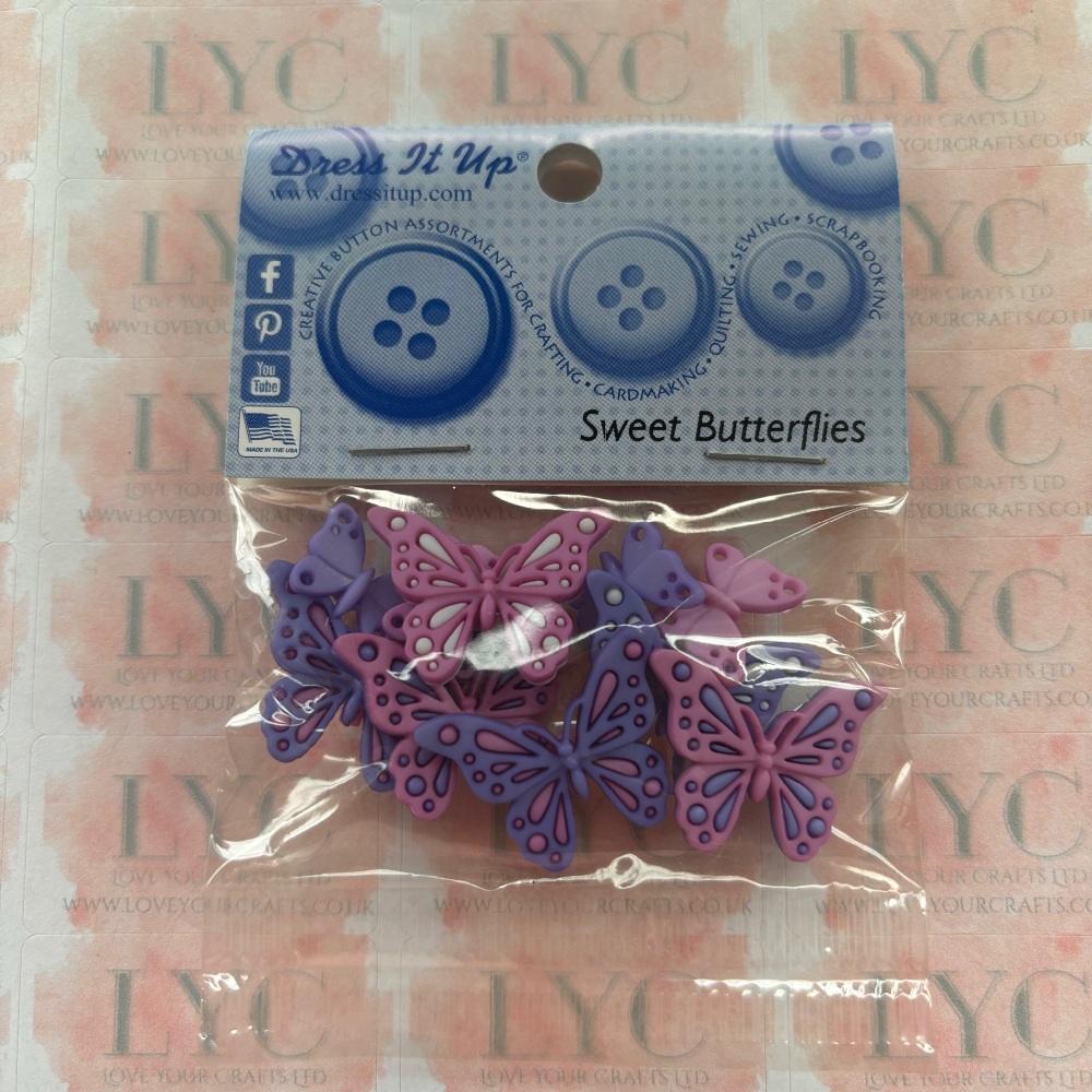 Dress It Up Buttons: Sweet Butterflies