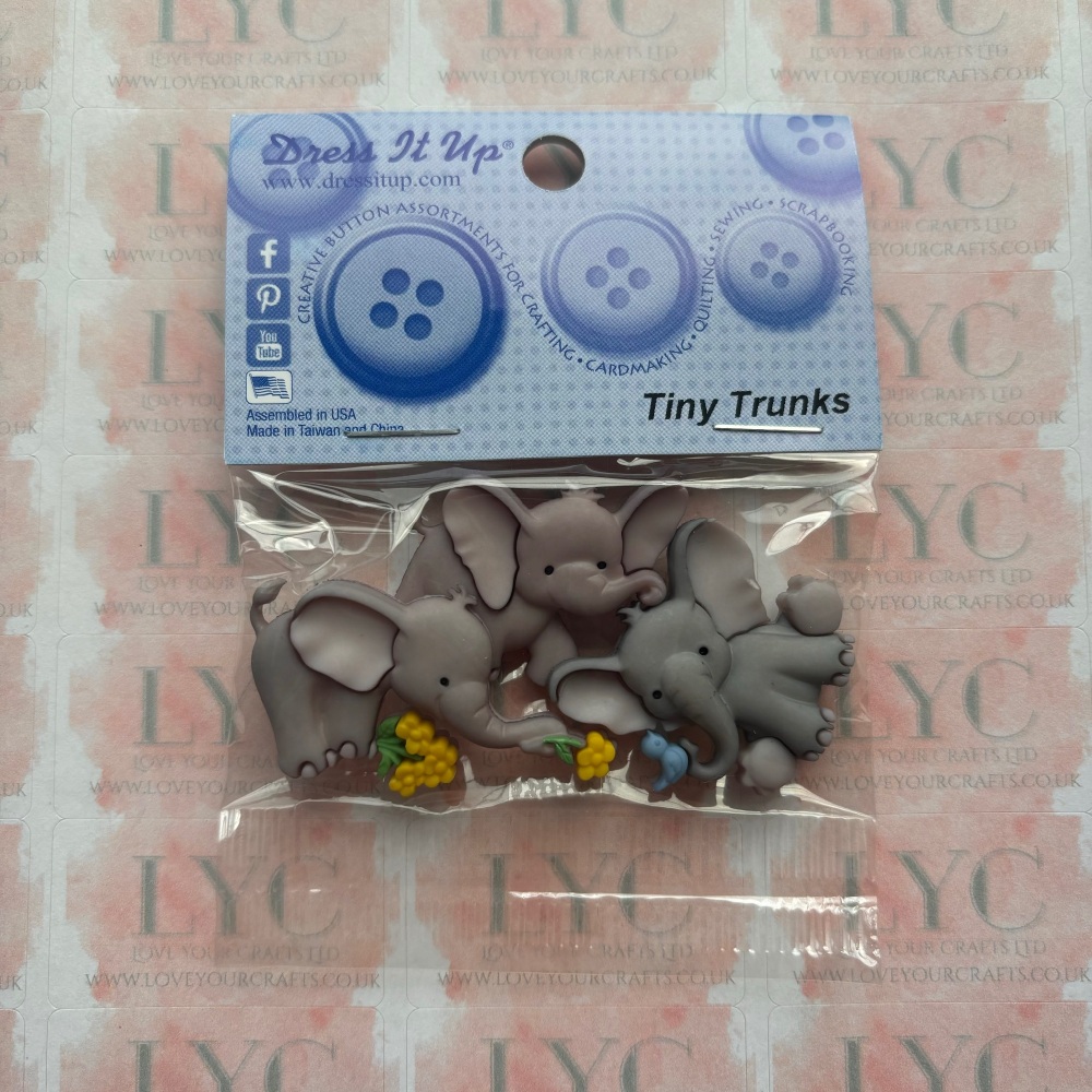 Dress It Up Buttons: Tiny Trunks