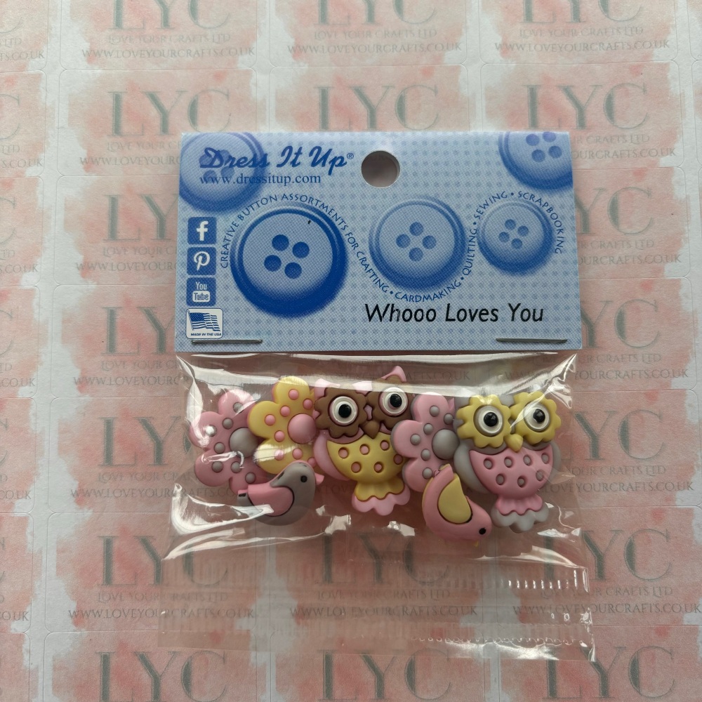 Dress It Up Buttons: Whooo Loves You