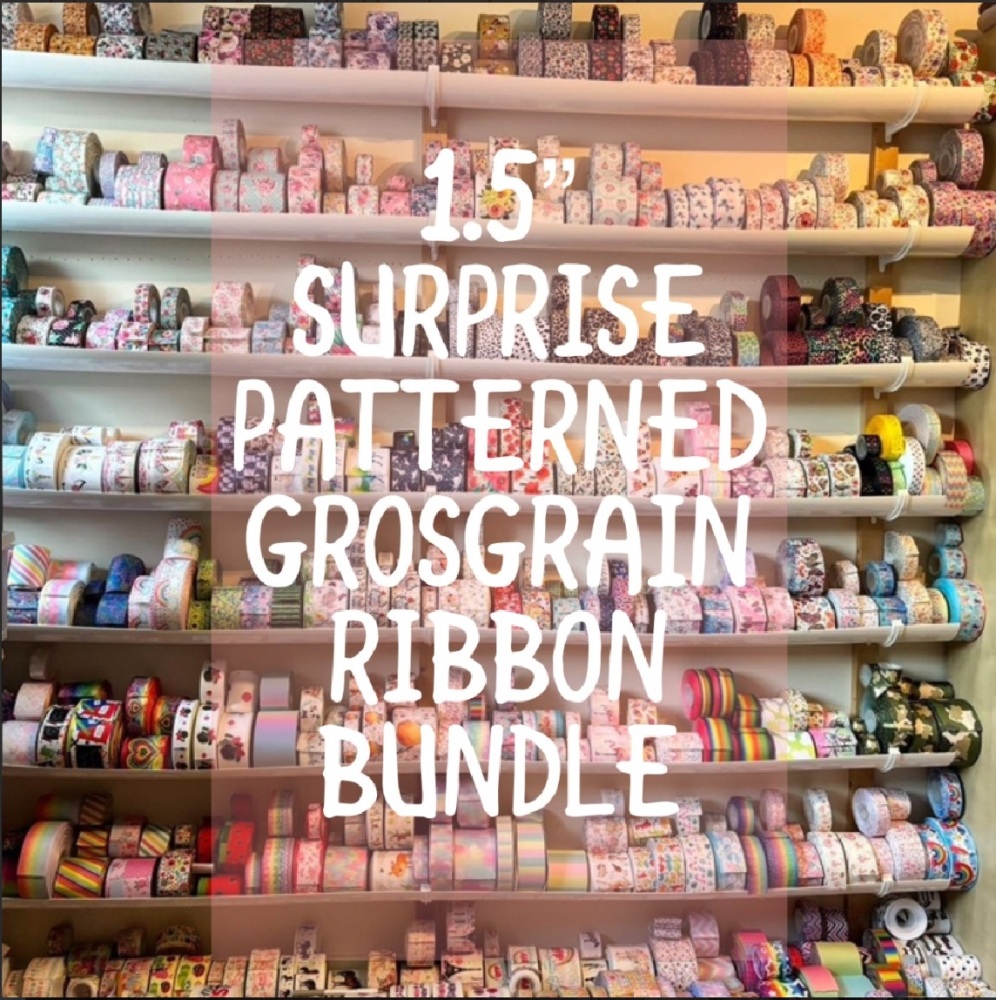 1.5" Surprise Patterned Grosgrain Ribbon Bundle - 10 metres - Batch 2
