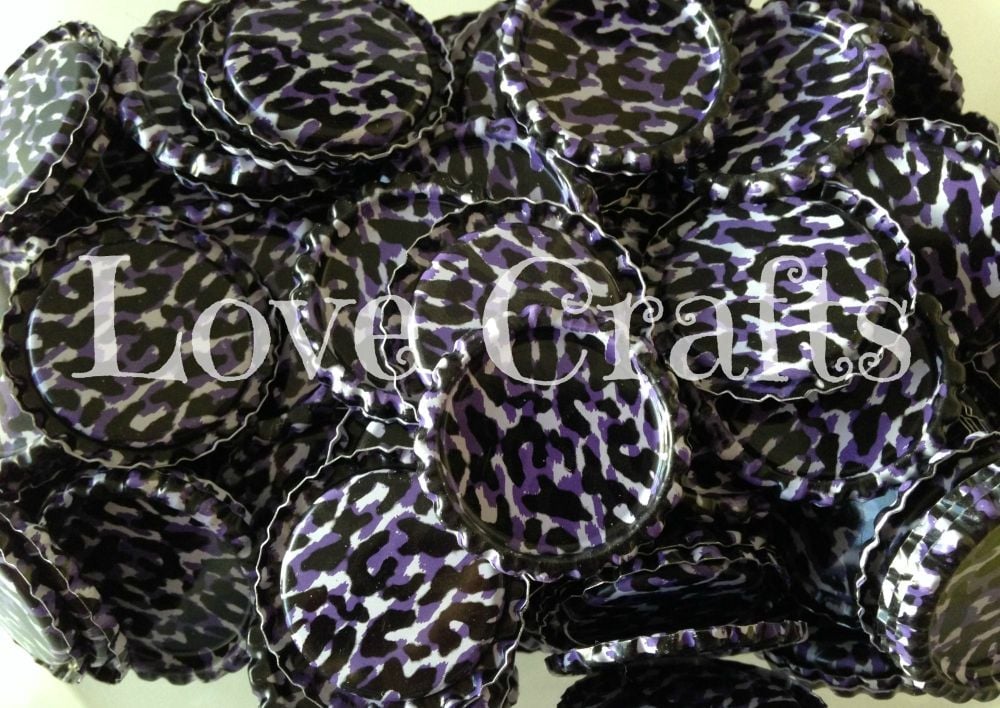 'Purple Leopard' Bottle Caps
