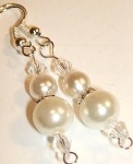 White Bridal earrings
