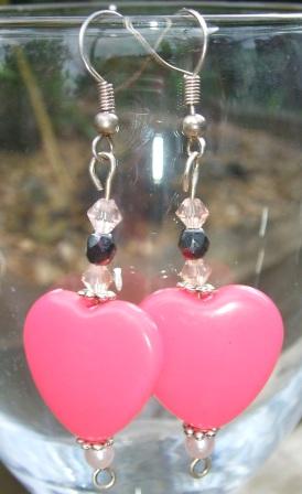 Pink 'Heart' earrings
