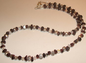 Garnet and Freshwater Pearl necklace