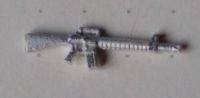 M16A2 The  M16 with 30 round magazine, round plastic hand guards