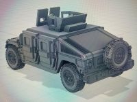 VMUS09c HMMWV M1116 up armoured with GHK Late version and SPARE wheel mounted on rear