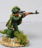NVA18 North Vietnam Army Sniper with SVD firing in Camouflage Cape