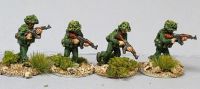 NVA15 North Vietnam Army Sappers skirmish/advance with AK, charges and camouflage