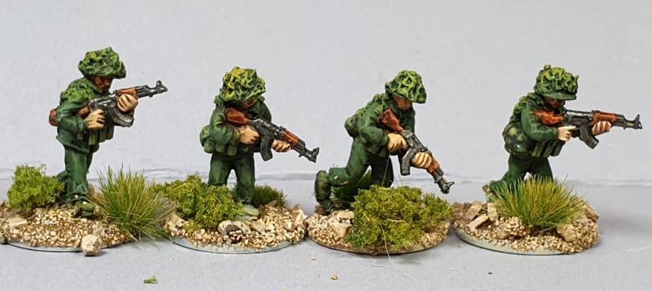 NVA15 North Vietnam Army Sappers skirmish/advance with AK, charges and camo