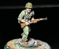 GUA01 US Soldiers M1 Garand(3) Advance in hot weather fatigues WW2