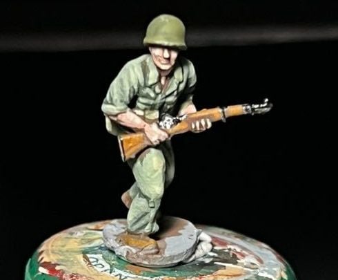 GUA01 US Soldiers (3) Advance in hot weather fatigues WW2
