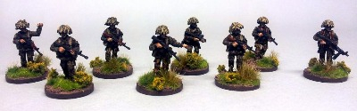 BAOR01 British Section in patrol poses