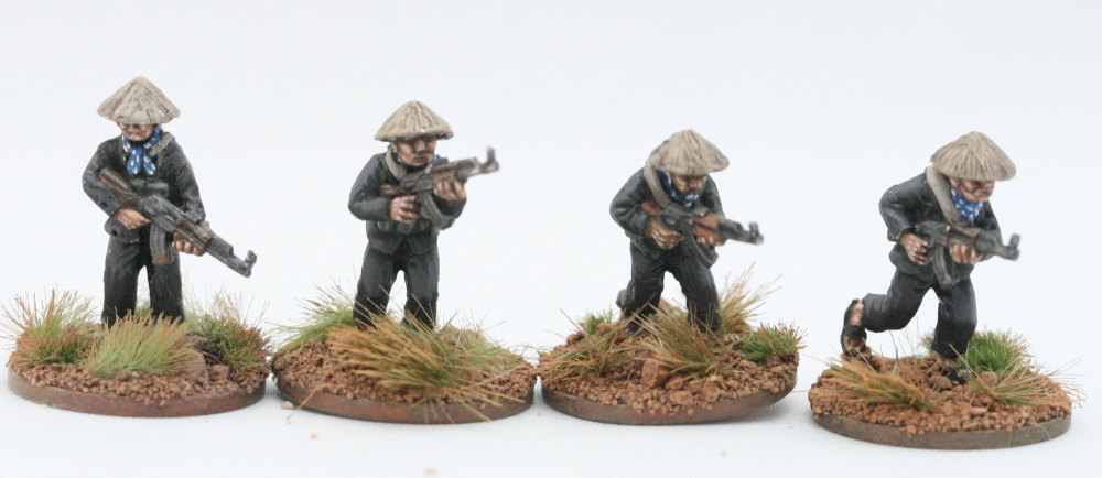 VC01 Viet Cong in straw hats with AK47 set A