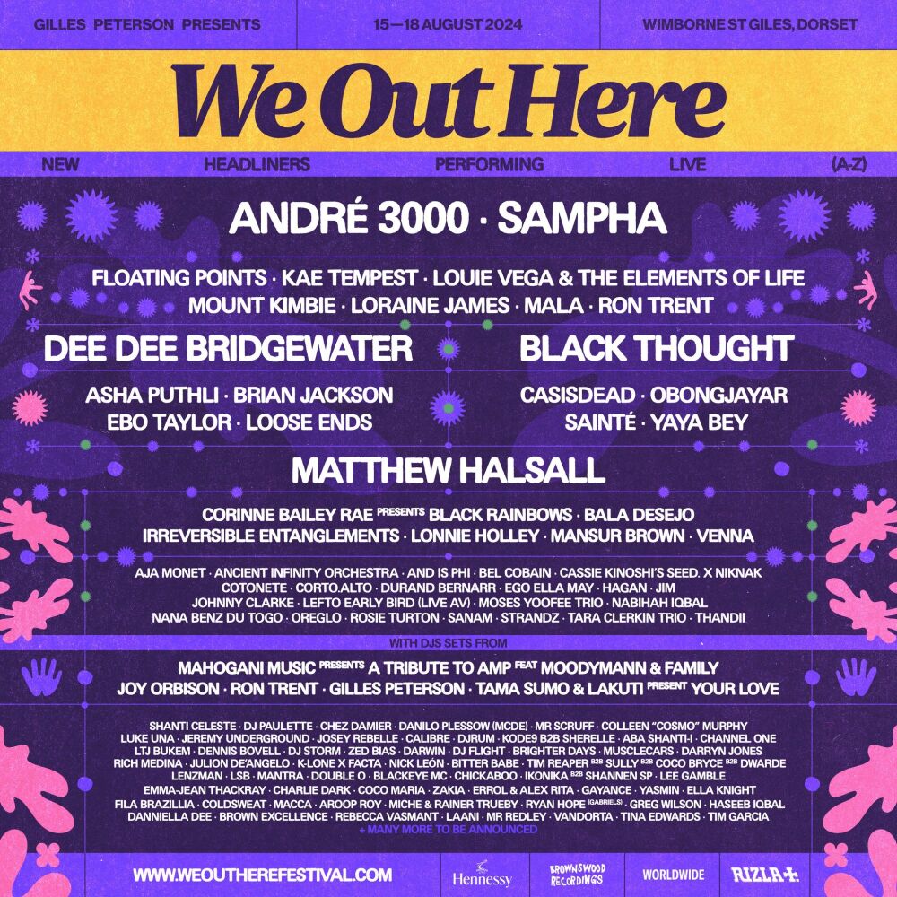 Aug 15 to 18 We Out Here Festival Wimborne 2024