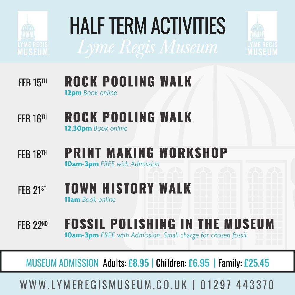 Feb half term Lyme Regis Museum 2025