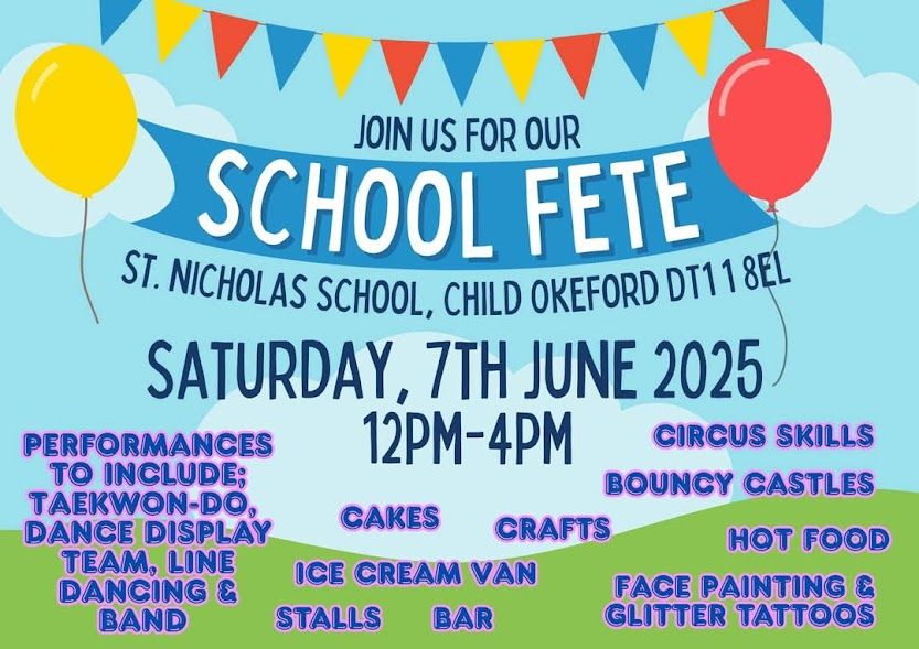 June 7 St Nicholas Child Okeford Fete 2025