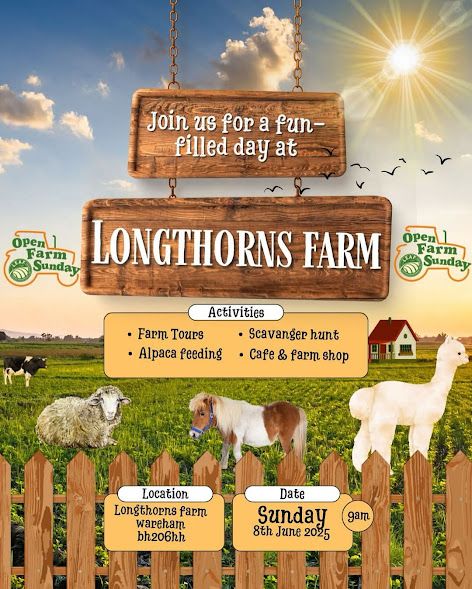 June 8 Longthorns Open Farm Sunday 2025