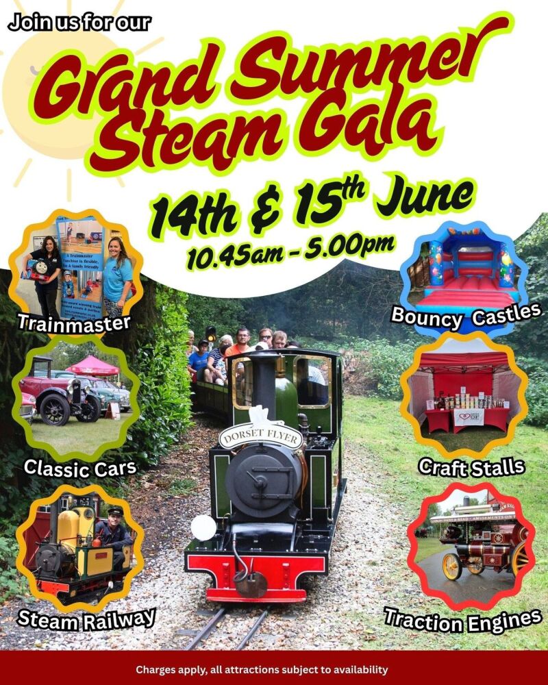 June 14 and 15 Moors Valley Steam Gala 2025