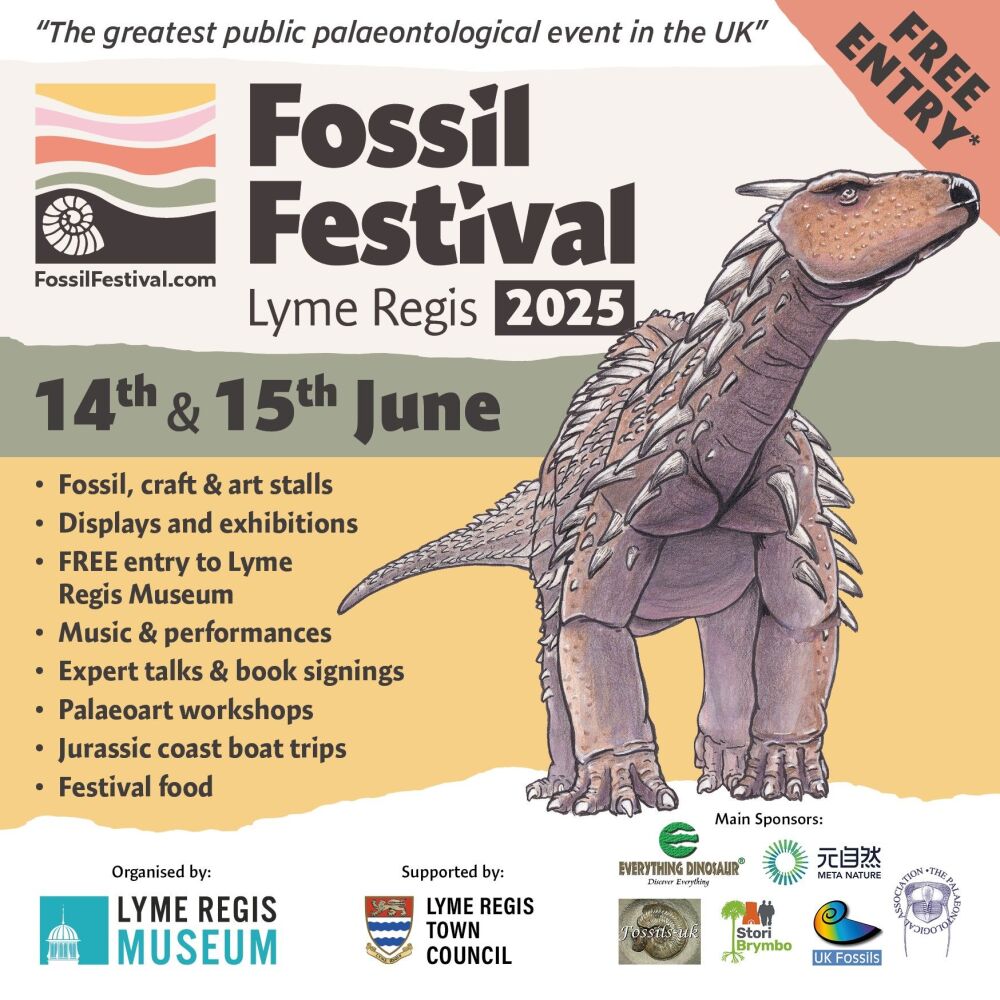June 14 and 15 Lyme Regis Fossil Festival 2025