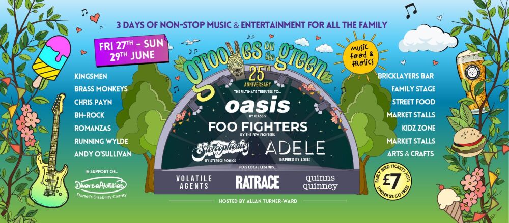 june 27 to 29 Grooves on the Green Poole 2025