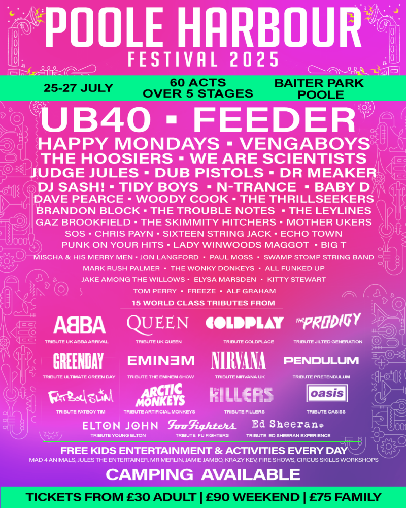 July 25 to 27 Poole Harbour Festival 2025 Poster Blog