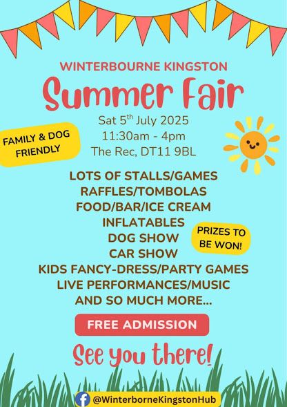July 5 Winterbourne Kingston Fete 2025